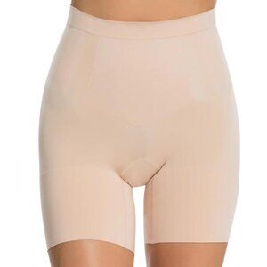 Spanx Lightweight High Waisted Mid-Thigh Shorts Nude Womens Size XL NWT